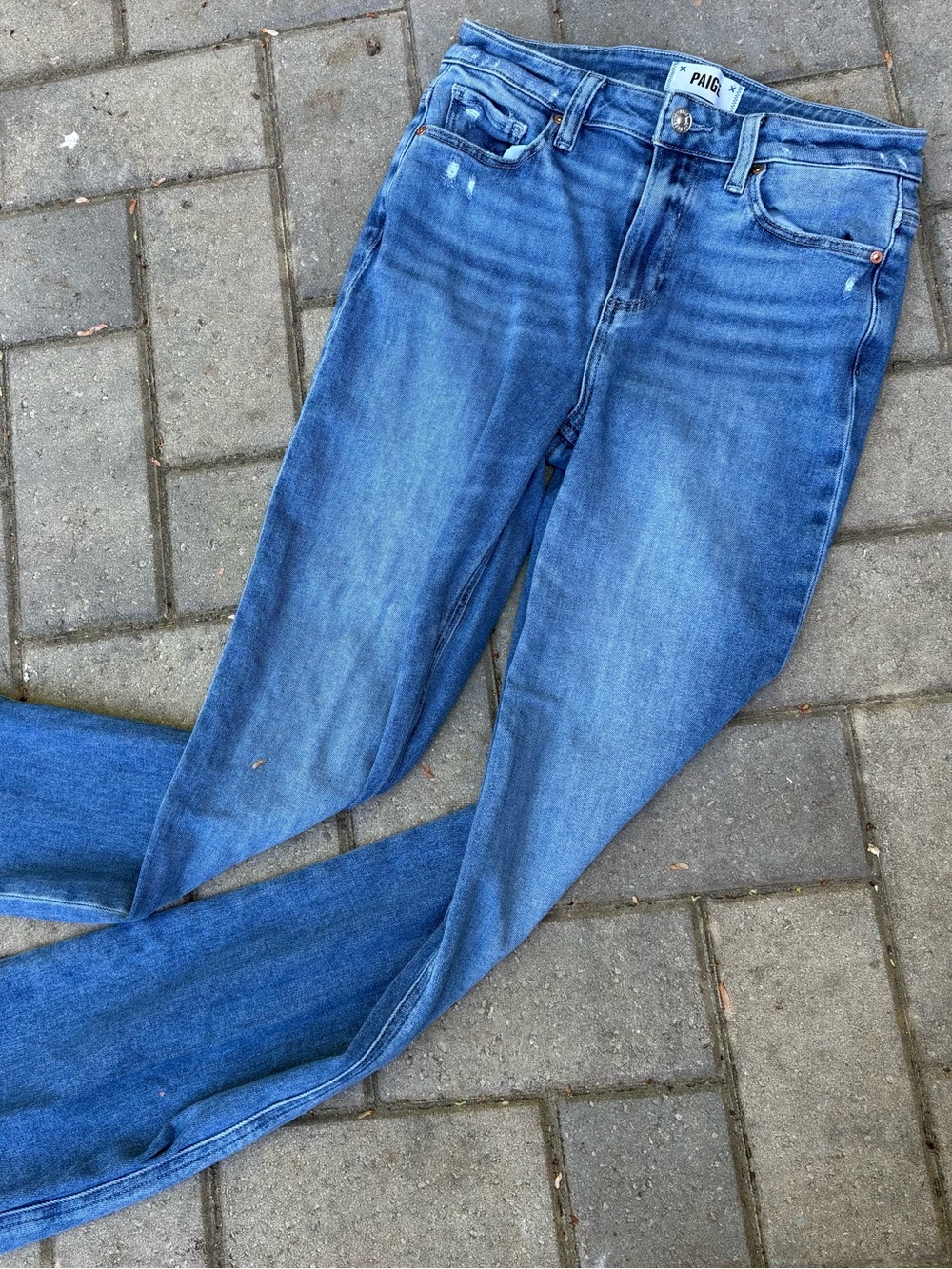 PAIGE High Rise Women's Blue Jeans